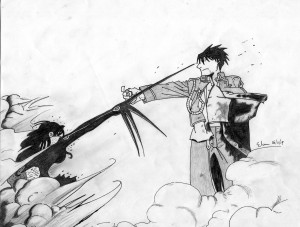 Roy Mustang vs Lust. TRAZO FUGAZ